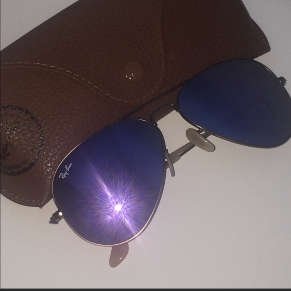 Ray Ban RB3025 Aviator Metallic purple sunglasses